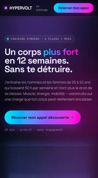 Capture d'écran — Hypervolt